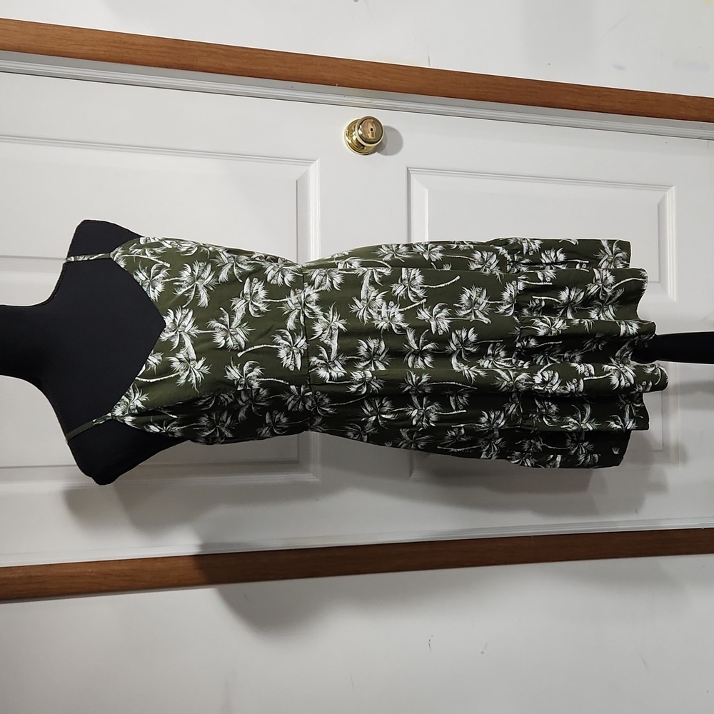 Women's Green Palm Tree Dress